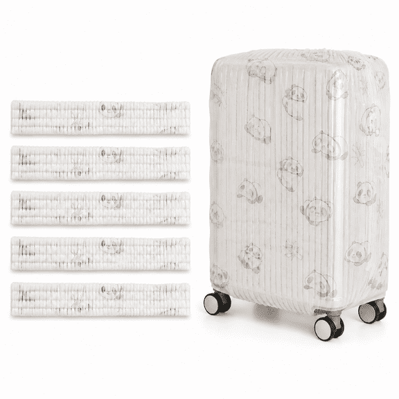 5Pcs Universal Appliance Dust Cover Set, Nonwoven Fabric Protective Covers with Elastic Band, Dustproof Moistureproof for Oven, Air Fryer, Blender, Cute Panda Print for Home & Travel