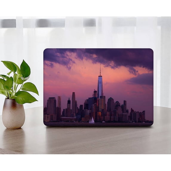 KSK KAISHEK Hard Case for MacBook Air 13.6" m2 with Touch ID Type C + Black Keyboard Cover Model: A2681 m2 (Purple series 0304)