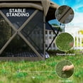 thumbnail image 6 of Outsunny 11 x 11ft Pop Up Gazebo Screen Tent with Removable Roof Cover, 4 Roll-up Wind Panels for Camping, Patio, Backyard, Lawn, Brown, 6 of 9