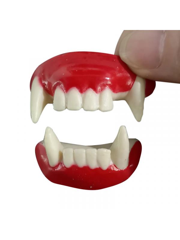 Size:13mm BWWNBY Vampire Fangs Dentures Halloween Vampire Teeth Halloween Party Cosplay Dentures Prop Decoration 