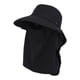 thumbnail image 4 of Sombrero para el sol con protección facial, gorra de playa de verano, visera ligera, sombrero de pescador Negro, 4 of 9