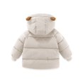 thumbnail image 3 of Hotiary Toddler Boys Girls Winter Bear Hooded Jacket Baby Warm Fleece Lined Snowsuit Coat Kids Windproof Outerwear for 1-8 Years, 3 of 4