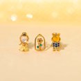 thumbnail image 2 of Juego De 3 Pendientes De Princesa Disney Beauty and the Beast Earring Set Belle Rose Joyería, 2 of 4