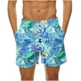 thumbnail image 2 of Hicidod Swimming Trunks for Men Quick Dry Loose Fit Casual Swim Shorts Summer Print Bech Swimwear Bathing Trunk with Pockets, 2 of 6