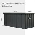 thumbnail image 2 of YIYADO 100 Gallon Outdoor Deck Box with Lockable Lid, Large Patio Storage Bin for Cushions, Throw Pillows, Garden Tools, Portable with Side Handles, Dark Gray, 2 of 7