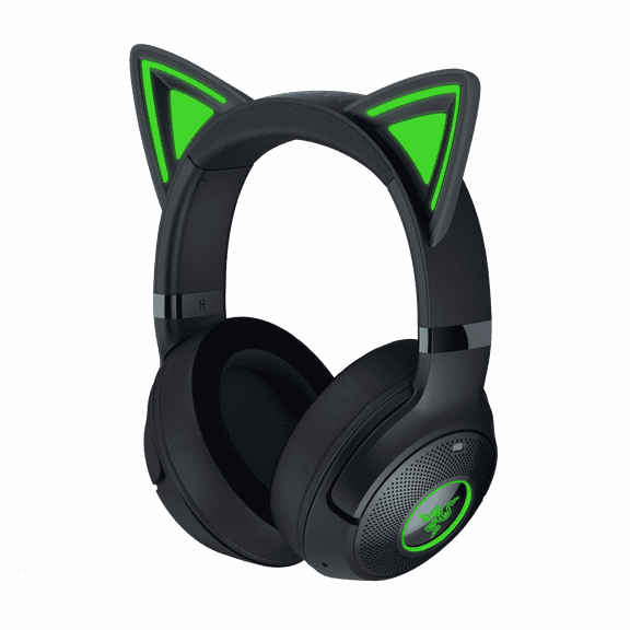 (Open Box) Razer Kraken Kitty V2 Wireless Bluetooth Headset for PC with RBG Kitty Ears, Black