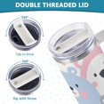 thumbnail image 5 of Cute Bears 40 oz Tumbler with Handle Insulated&nbsp;Travel Mug&nbsp;Lid Straw Leak Proof Steel Vacuum Water Bottles Glasses Fits in Car Cup Holder, 5 of 7