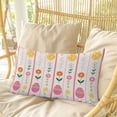 thumbnail image 4 of Spring Easter Pillow Covers, Linen Long Throw Pillow Case, Pink Yellow Vintage Eggs Floral Botanical Holiday Pillow Protector Decorative Cushion Cover for Living Room/Bedroom 16" x 24", 4 of 8