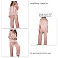 thumbnail image 2 of Button Sleepwear Set, Breathable Long Sleeve Pajama Set Striped Skin Friendly For Sleep ANGGREK Otros, 2 of 5