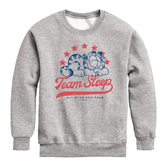 Garfield - Team Sleep Boys' Graphic Long Sleeve Fleece Sweatshirt