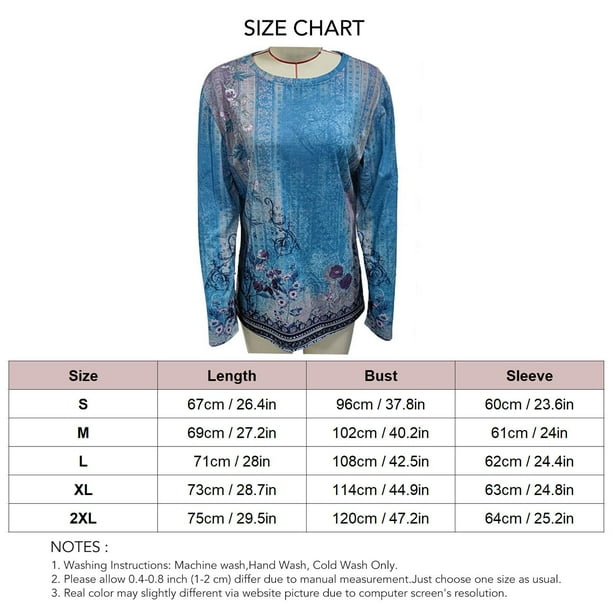 Camiseta de manga larga para mujer, camiseta de manga larga para mujer, camiseta de manga larga para mujer, camiseta de manga larga con estampado floral, funcionamiento suave