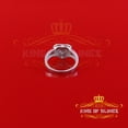 thumbnail image 6 of King of Bling's 925 White Sterling Silver 0.15CT Diamond Shiny Promise Heart Womens Ring Size 7, 6 of 14