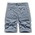 thumbnail image 4 of MIUOWANP Men's Cotton Loose Fit Cargo Shorts with Pocket Trendy Solid Color Durable Drawstring Elastic Waist Straight Pant Size L(6)Gray, 4 of 4