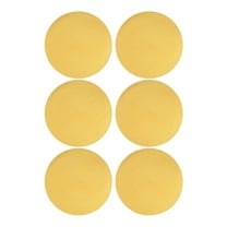 Clearance! FNGZ Place Mat 6Pcs Yellow Round Polypropylene Woven Placemat Yellow