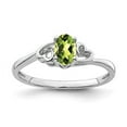 thumbnail image 3 of 925 Sterling Silver Rhodium-Plated Peridot Ring Size 9, 3 of 6