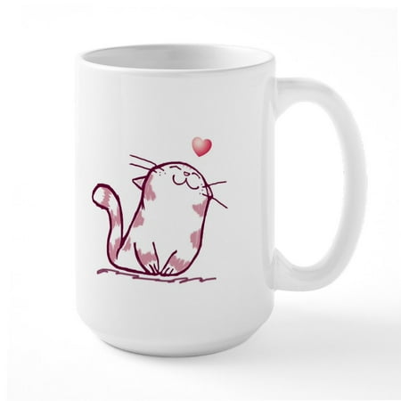 

CafePress - Kitty Love Mugs - 15 oz Ceramic Large White Novelty Mug