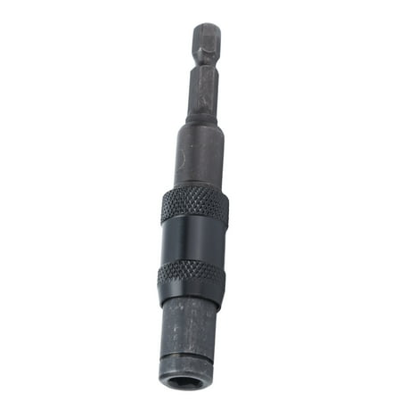 

Quick Release Bit Holder Plating 1/4in Hex Shank Screwdriver Extension Rod For Impact Hole Saw For Hard To Areas For Standard Nut Driver Black