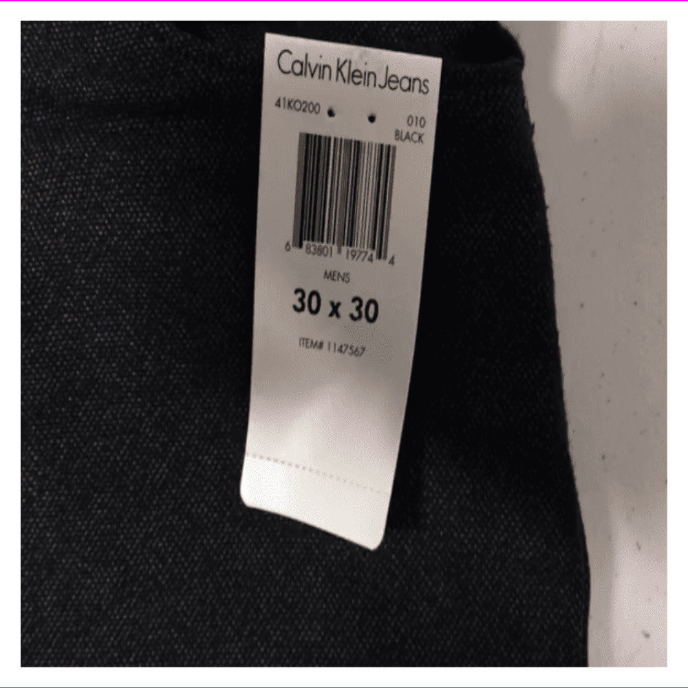 Calvin Klein Easy Fit Mens Jeans Straight Leg 30X30/Black 010 - Walmart.com