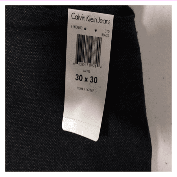 Calvin Klein Easy Fit Mens Jeans Straight Leg 30X30/Black 010 