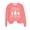 Pink, variant on WREESH Womens Fashion Christmas Sweatshirt Casual Crewneck Sweatshirt Print Pullover Loose Fit Long Sleeve Tops Christmas Top Loose Fitting Sweater Coffee