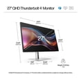 thumbnail image 6 of HP 727pu 27" Class WQHD LED Monitor - 16:9 - Natural Silver - 27" Viewable - In-plane Switching (IPS) Black Technology - Edge LED Backlight - 2560 x 1440 - FreeSync Premium - 400 Nit - 5 ms - 120 H..., 6 of 9