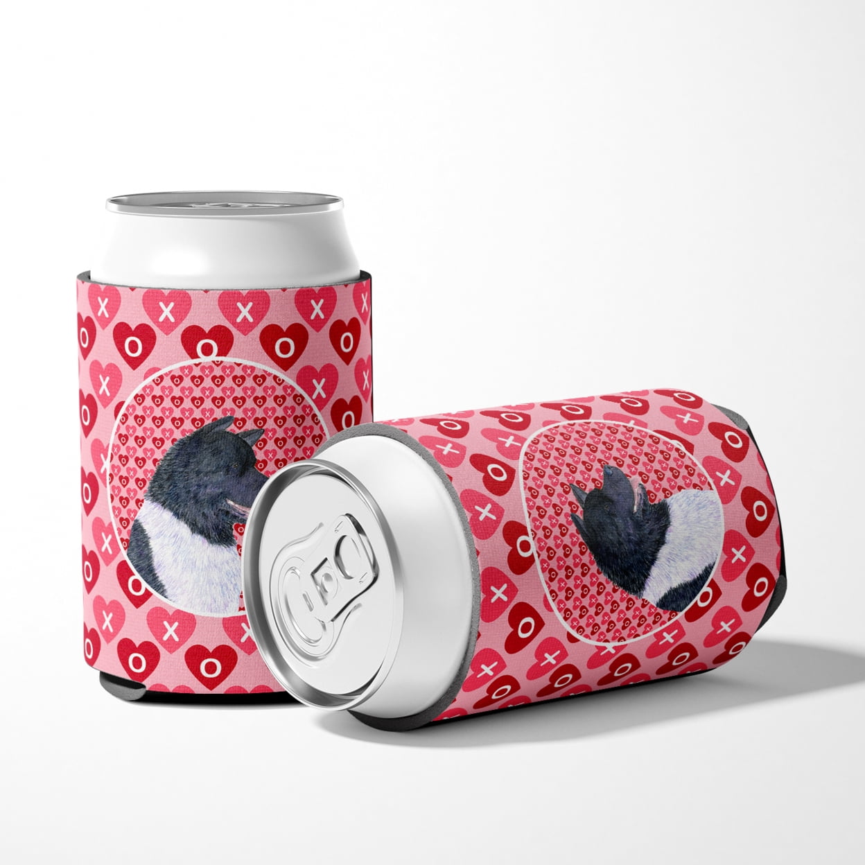 Akita Hearts Love and Valentines Day Portrait Can or Bottle Hugger