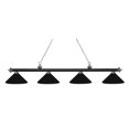thumbnail image 2 of Z-Lite Riviera Matte Black + Brushed Nickel Traditional; Classical; Billiard Island Billiard w/ 4 Light 100W, 2 of 2