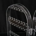thumbnail image 4 of Foldable Earrings Display Stand 4-Panel Jewelry Hanger Organizer Bracelets Necklace Holder, Transparent, 4 of 7