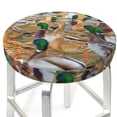 thumbnail image 3 of Fotbe Mallard Ducks Stool Covers Round,Waterproof Round Bar Stool Covers Bar Chair Covers Washable Stool Cushion Slipcover for 12-14 Inch Chair-13 inch, 3 of 7