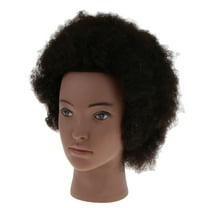 Hair Training Practice Head Styling Cutting Mannequin Manikin Head,Black American Cosmetology Afro Mannequin Head