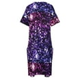 thumbnail image 4 of Vestido de noche para mujer prenda holgada con bolsillos color morado degradado Stardust verano, 4 of 6