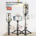 thumbnail image 3 of Mistaha Portable Selfie Stick with Foldable Desktop Tripod, 360° Rotation, 5-Section Extension, Bluetooth Remote Control, Video Compatible, Black, 86cm/33.8in, for Android/iOS, 3 of 6