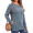 Blue, variant on Plus Size Blouses for Women Casual Tunic Tops Long Sleeve Buttons Shirts Crew Neck Fall Sweaters with Pockets