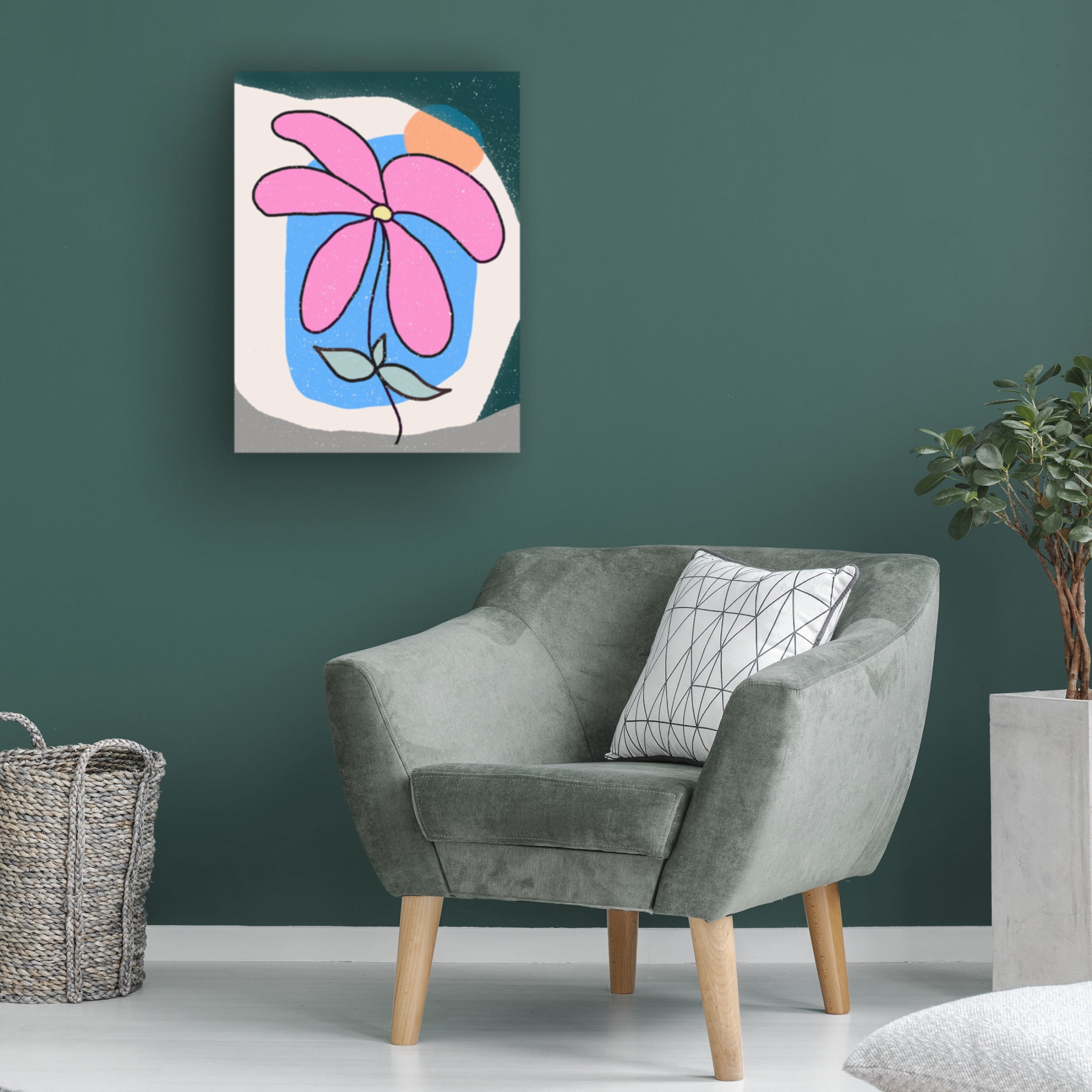 Trademark Fine Art Aylin Demir  Pink Flower Canvas Wall Art