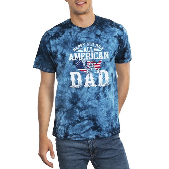 All American Dad Tie Dye Crystal Men -Image by Shutterstock, Male Large