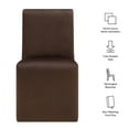 thumbnail image 3 of Emory Upholstered Performance Velvet Dining Side Chair in Chocolate, 3 of 9