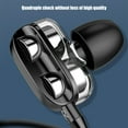thumbnail image 4 of Ludlz Sports Dual Drivers 4 Units Heavy Bass HiFi In-ear Wired Earphones Headphones, 4 of 7