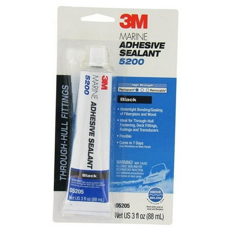 3M Marine Black 5200 Adhesive Sealant 3 fl. oz. Carded Pack