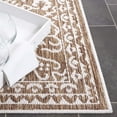 thumbnail image 5 of SAFAVIEH Beach House Hubert Medallion Indoor/Outdoor Area Rug, Brown/Ivory, 6'7" x 6'7" Square, 5 of 16