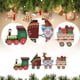 thumbnail image 3 of Tren navideño de madera pintado, decoración navideña, regalo para niños, juguetes, adorno de mesa navideño, 3 of 5