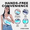 thumbnail image 3 of Riñonera Impermeable Azul Holográfico Manos Libres Grande para Hombres o Mujeres, 3 of 6