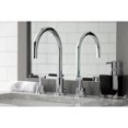 thumbnail image 3 of Kingston Brass KS8921CKL Kaiser Widespread Bathroom Faucet with Brass Pop-Up, Polished Chrome, 3 of 8