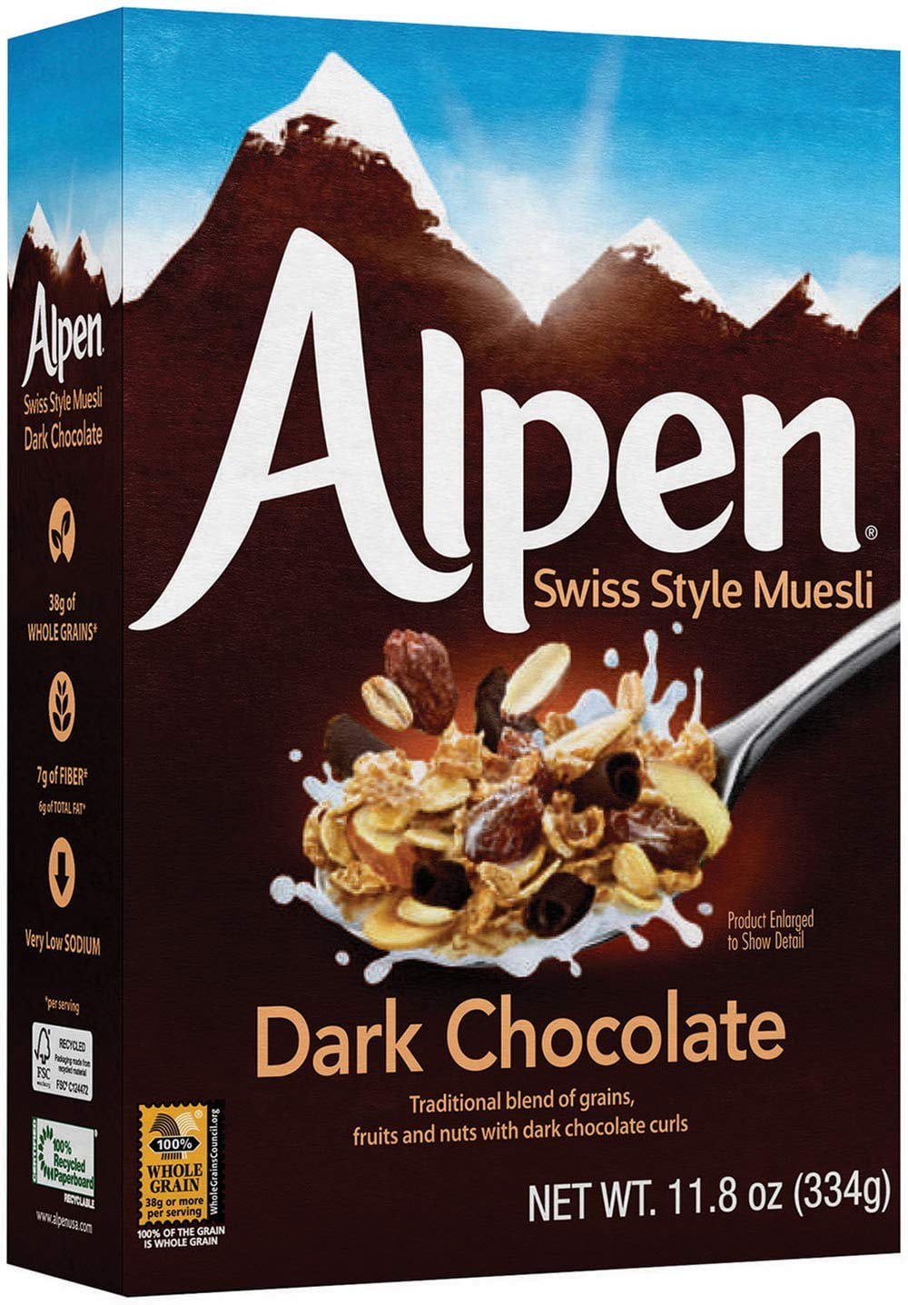 Alpen Muesli Cereal, Dark Chocolate, 11.8 Ounce (Pack of 12) Walmart