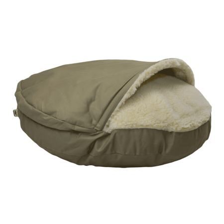 UPC: 0729053871039 | Snoozer Cozy Cave Dog Bed  Large  Khaki  Hooded Nesting Dog Bed