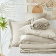 thumbnail image 4 of King Size Comforter Set Beige - 7 Pieces Bed in a Bag Lightweight Bedding Set, All Season Soft 7PC Bed Set with Comforter, Flat Sheet, Fitted Sheet, Pillowcases & Pillow Shams, 4 of 8