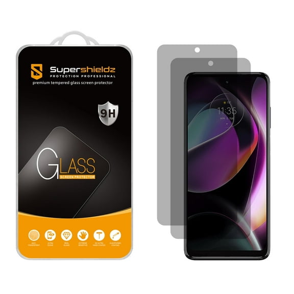 (2 Pack) Supershieldz (Privacy) Anti Spy Screen Protector Designed for Motorola Moto G 5G (2022), Tempered Glass, Anti Scratch, Bubble Free