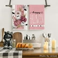 thumbnail image 2 of SM-XLHN Pink Ghost Polka Dot Pumpkin Happy Halloween Kitchen Towels Dish Towels, 18x26 Inch Farmhouse Bat Flower Decoration Hand Towels Set of 4, 2 of 6