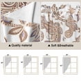 thumbnail image 5 of Floral Boho Swag Curtains for Kitchen/Bedroom/Living Room, Vintage Country Brown Pesley Flowers Scalloped Curtains 63 Inch Long, Rod Pocket Window Swag Topper Curtains Valances 2 Panels Set 36"x63", 5 of 8