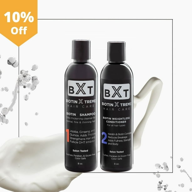Biotin Shampoo and Conditioner with Keratin Set for Hair Growth
