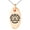 Rose, variant on Stainless Steel Alchemy Magic Rune Engraved Small Oval Charm Pendant Necklace